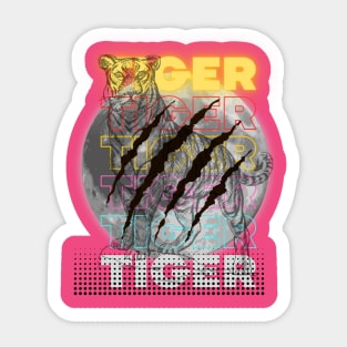 Tiger india moon Sticker